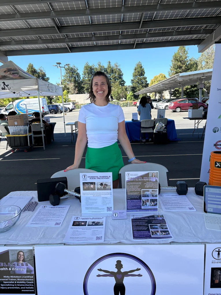 Nicky Nickelson at a Body Connect Movement wellness event